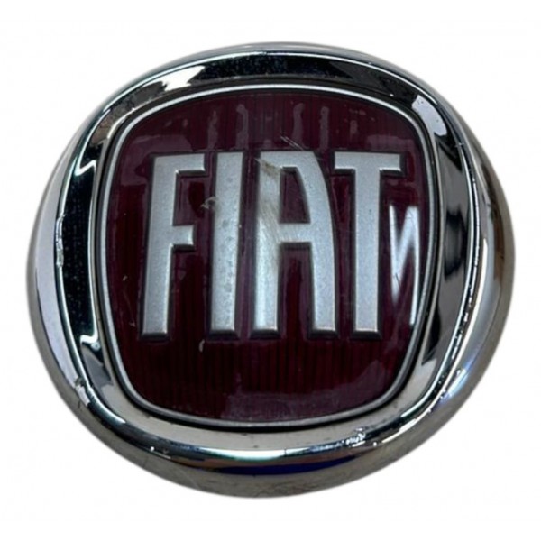 Emblema Tampa Traseira Fiat Palio Punto Idea 2009 A 2016 Cinza