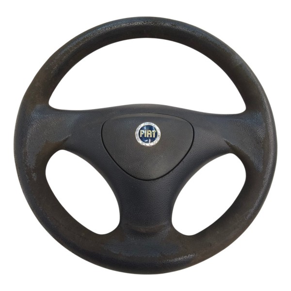 Volante Direção Fiat Uno Fire 1.0 2002 A 2006 Com Detalhe Preto